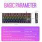 Frendorf | XUNFOX K80 87 Tasten Kabelgebundene Gaming Mechanische Beleuchtete Tastatur, Kabellänge: 1,5 m (Rosa Weiß)