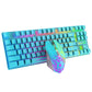 Frendorf | ZIYOU LANG T87 Gaming Leuchtendes Kabelloses Tastatur- und Maus-Set (Blau)