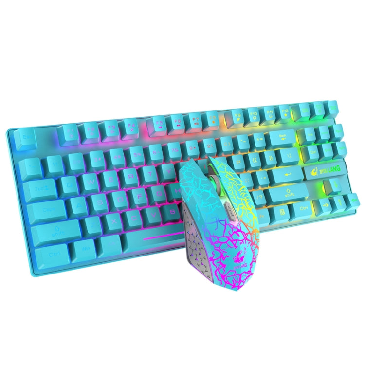 Frendorf | ZIYOU LANG T87 Gaming Leuchtendes Kabelloses Tastatur- und Maus-Set (Blau)