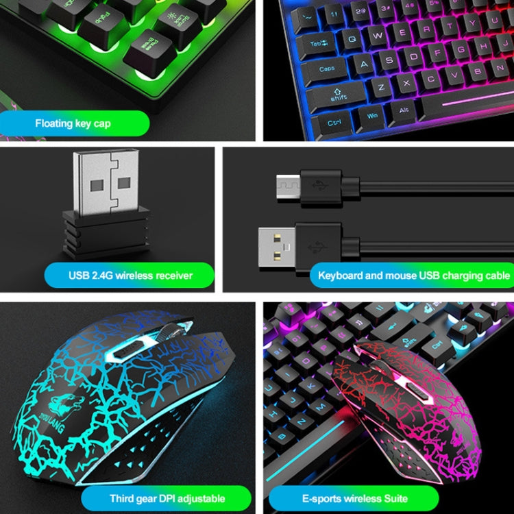 Frendorf | ZIYOU LANG T87 Gaming Leuchtendes Kabelloses Tastatur- und Maus-Set (Weiß)