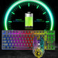 Frendorf | ZIYOU LANG T87 Gaming Leuchtendes Kabelloses Tastatur- und Maus-Set (Weiß)