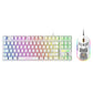 Frendorf | ZIYOU LANG T2 88 Tasten Gaming Mechanische Leuchtende Tastatur und Maus Set, Kabellänge: 1.6m(Weiß)