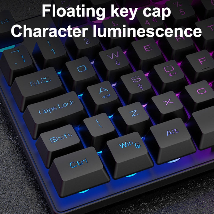 Frendorf | ZIYOU LANG T2 88 Tasten Gaming Mechanische Leuchtende Tastatur und Maus Set, Kabellänge: 1.6m(Weiß)