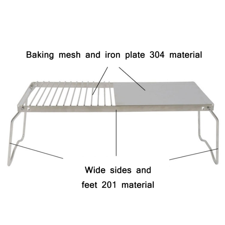 Frendorf | Outdoor Camping Praktischer Faltbarer Edelstahl Grillständer