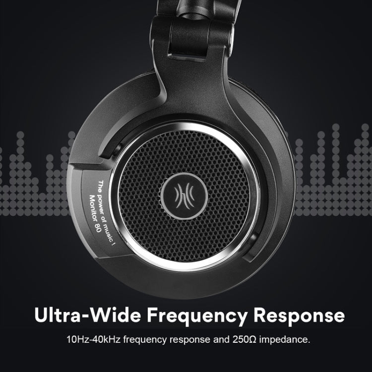 Frendorf | OneOdio M80 Open Drei-Band Ausgewogener Monitor Mixer Studio DJ HIFI Kabelgebundenes Headset, Kabellänge: 3m (Schwarz)