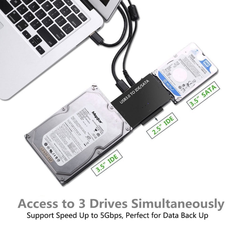 Frendorf | USB3.0 zu SATA / IDE Easy Drive Kabel Festplatten Erweiterungsstecker, Stecker-Spezifikation: UK Stecker