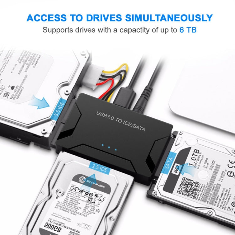 Frendorf | USB3.0 zu SATA / IDE Easy Drive Kabel Festplatten Erweiterungsstecker, Stecker-Spezifikation: UK Stecker