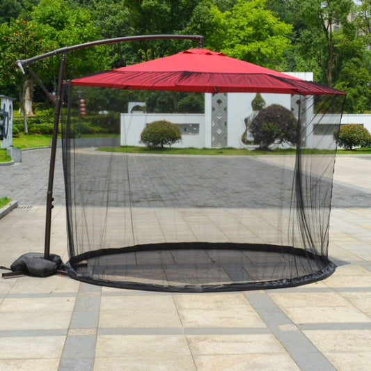 Frendorf | HY-0205 300 x 230 cm Outdoor-Sonnenschirm Anti-Mücken-Netzabdeckung, Maße: Bananenschirme (Schwarz)