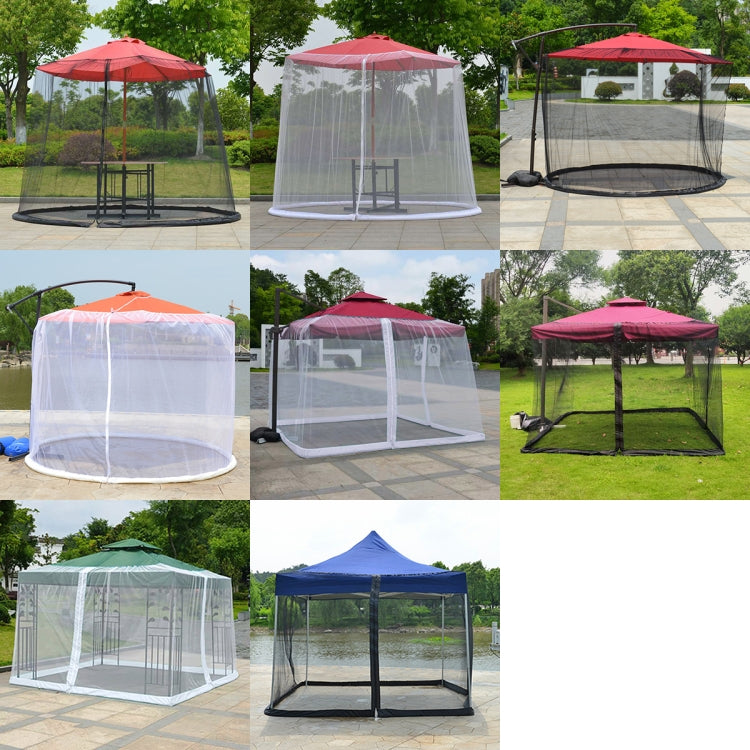 Frendorf | HY-0205 300 x 230 cm Outdoor-Sonnenschirm Anti-Mücken-Netzabdeckung, Maße: Bananenschirme (Schwarz)