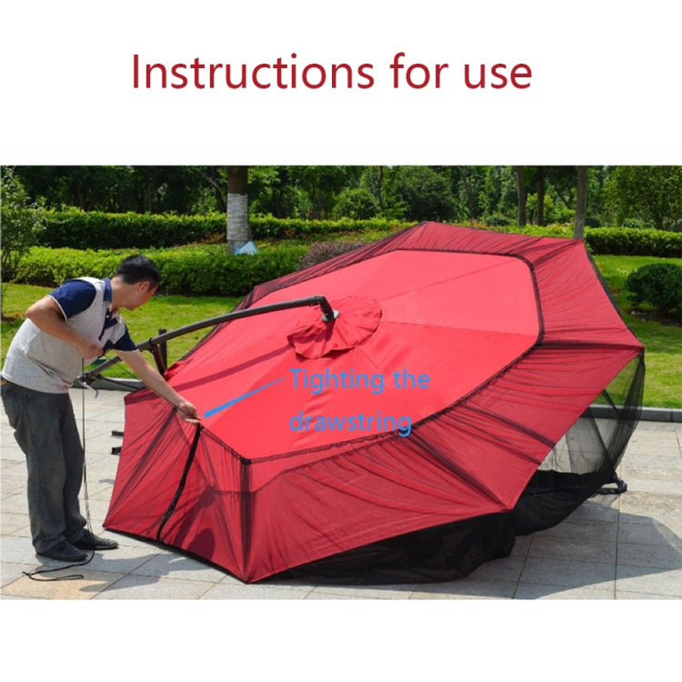Frendorf | HY-0205 300 x 230 cm Outdoor Sonnenschirm Anti-Mücken Netz Abdeckung, Abmessungen: Faltzelte (Schwarz)