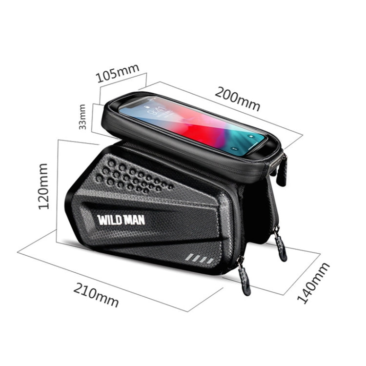 Frendorf | WILD MAN ES6 1.2L Multifunktionale Fahrrad Frontträger Tasche (Schwarz)