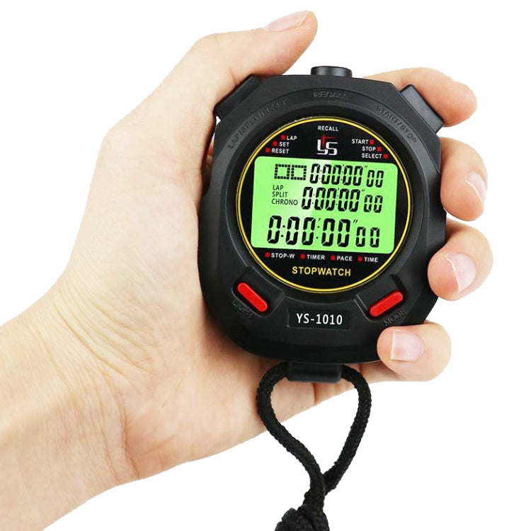Frendorf | YS 3 Reihen Display Leuchtende Stoppuhr Timer Trainings Schiedsrichter Stoppuhr, Stil: YS-1100 100 Erinnerungen