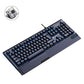 Frendorf | LANGTU K1000 104 Tasten Luminous Verkabelte Tastatur, Kabel Länge: 1,5m (Schwarz Schwarzer Schaft Eisblaues Licht)
