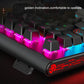 Frendorf | LANGTU K1000 104 Tasten Luminous Verkabelte Tastatur, Kabel Länge: 1,5m (Schwarz Schwarzer Schaft Eisblaues Licht)