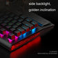 Frendorf | LANGTU K1000 104 Tasten Luminous Verkabelte Tastatur, Kabel Länge: 1,5m (Schwarz Schwarzer Schaft Eisblaues Licht)