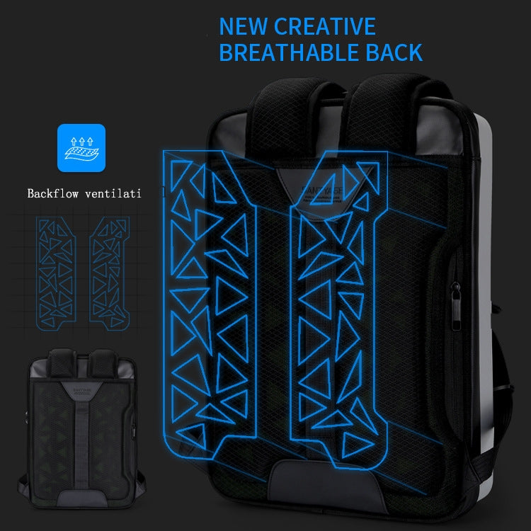 Frendorf | PC Hard Shell Computer Bag Gaming Backpack Für Männer, Farbe: Doppelter Schicht Schwarz