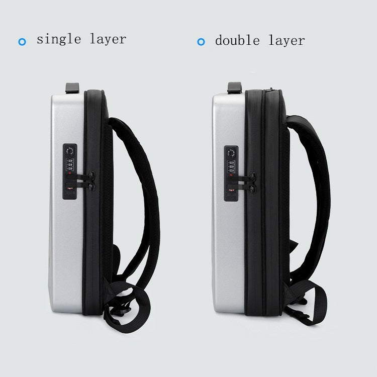 Frendorf | PC Hard Shell Computer Bag Gaming Backpack Für Männer, Farbe: Doppelschicht Silber