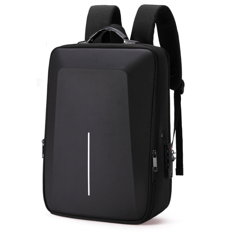 Frendorf | Harte Schalen Rucksack Legierungsrahmen Diebstahlschutz Computer Tasche für Männer, Farbe: 8003 Schwarz