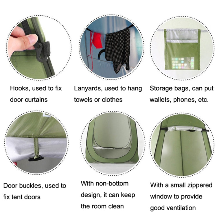 Frendorf | Outdoor Camping Toilette Umkleidezelt Automatisches Duschzelt, Stil: Einzelperson (Ölgrün)