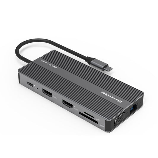 Frendorf | Blueendless Typ-C+USB 3.0/2.0+VGA+3.5mm Audio Schnittstellen HUB(12 in 1)
