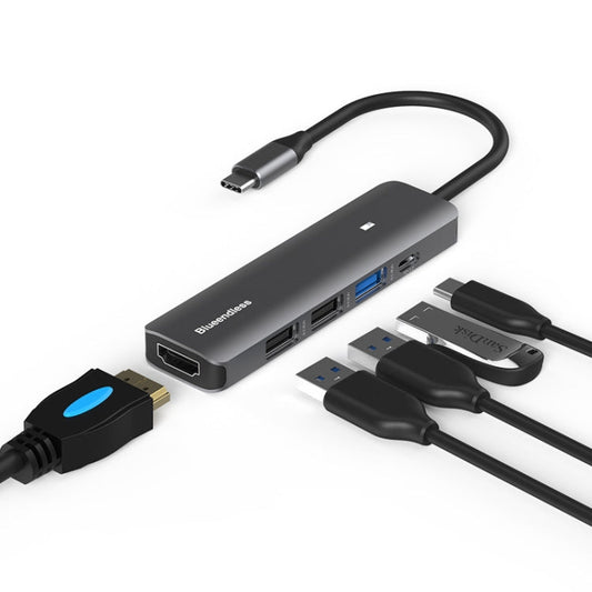 Frendorf | Blueendless Typ-C+USB 3.0/2.0+HDMI4K HUB, Spezifikation: 5 in 1