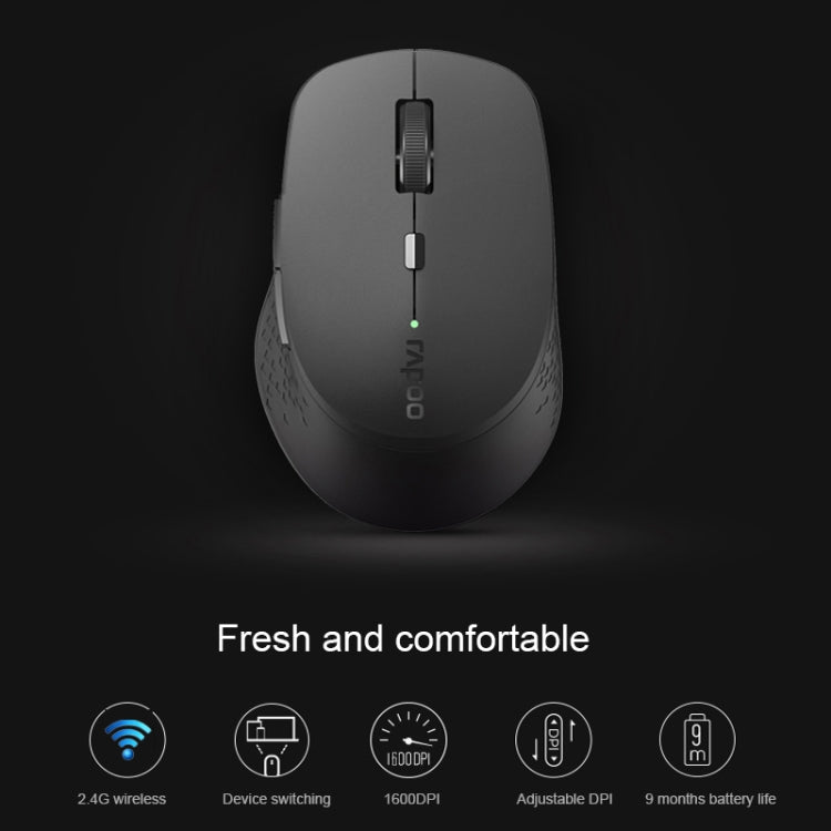 Frendorf | Rapoo M300G 1600DPI 3 Tasten Laptop Büro Silent Wireless Bluetooth Maus (Hellgrau)
