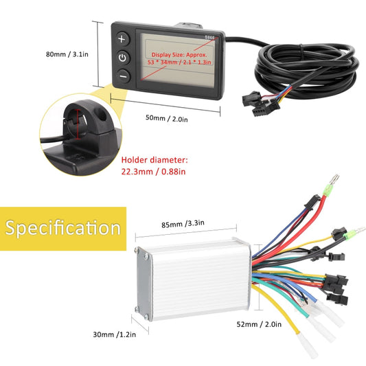 Frendorf | S866 A Typ Elektrofahrrad Universelles Elektrofahrrad Dashboard Set, Spezifikation: 36V / 48V