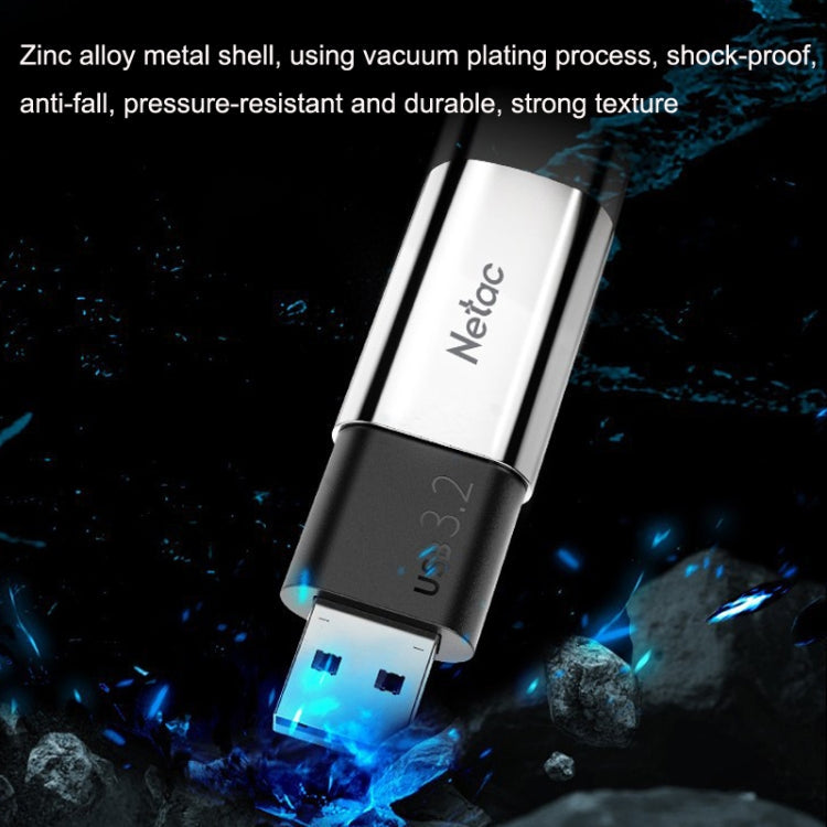 Frendorf | Netac US2 Hochgeschwindigkeits-Metallkappen-Computer-Auto-Mobile Solid State USB-Sticks, Kapazität: 128GB