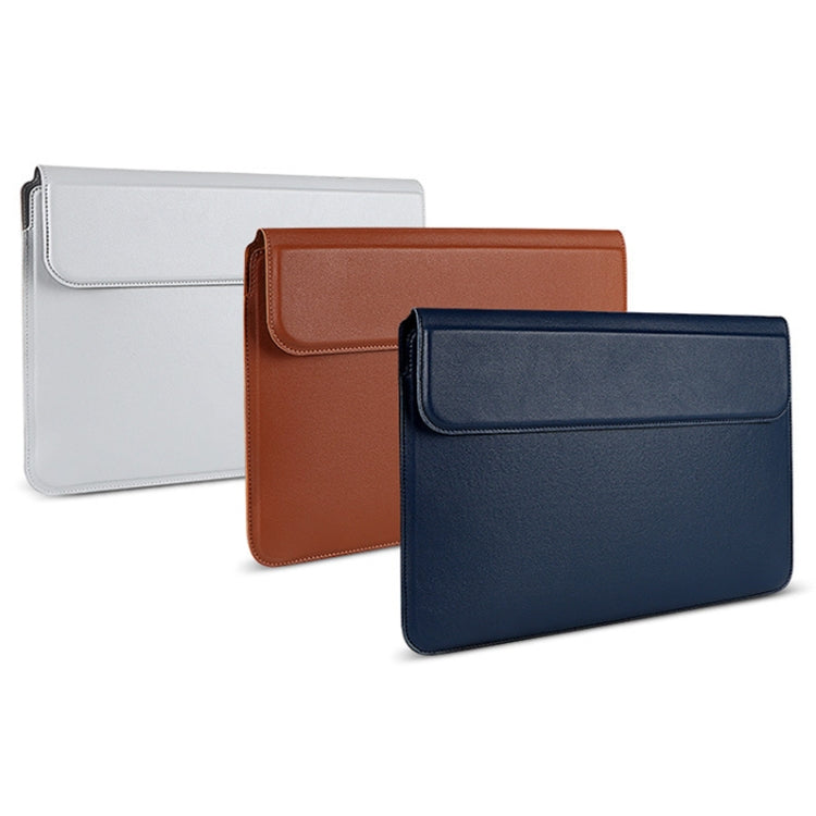 Frendorf | PU08DZ Leren Laptop Liner Tas met Staande Functie, Maat: 13,3 inch (Rundvacht Geel)