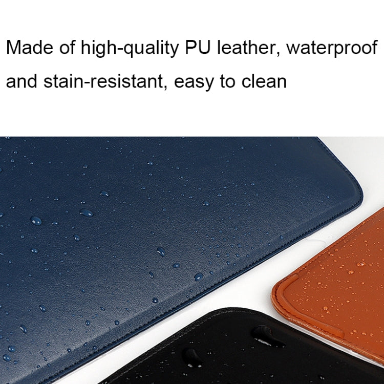 Frendorf | PU08DZ Leren Laptop Liner Tas met Staande Functie, Maat: 13,3 inch (Rundvacht Geel)