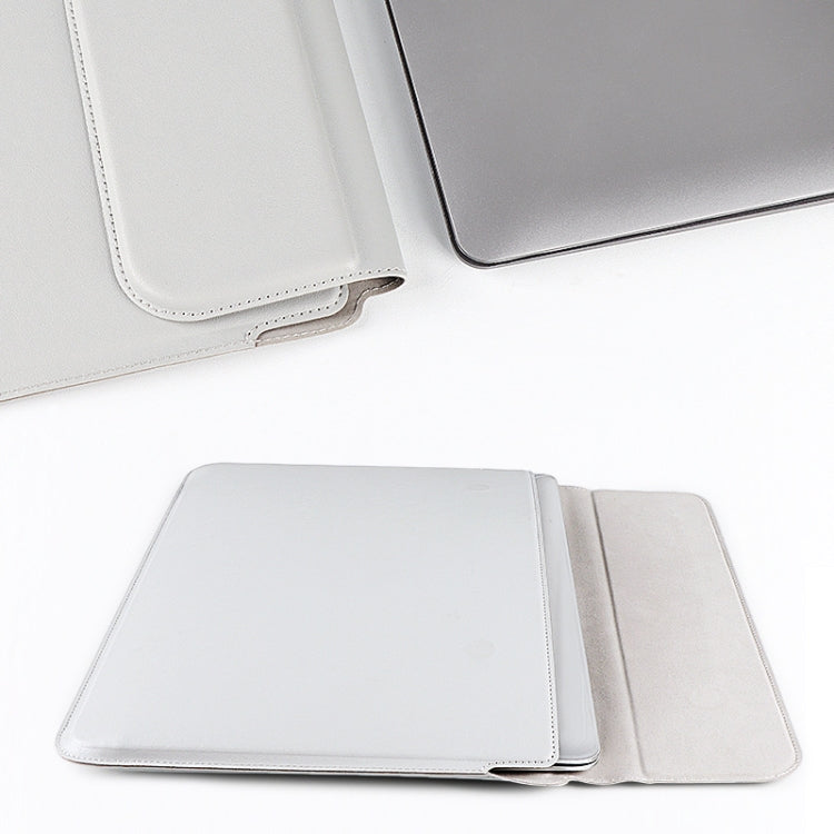 Frendorf | PU08DZ Leren Laptop Liner Tas met Staande Functie, Maat: 13,3 inch (Rundvacht Geel)