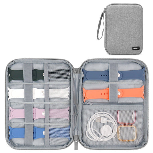 Frendorf | Baona Smartwatch Armband Datenkabel Tragetasche Für Apple Watch, Spezifikation: Groß (Grau)