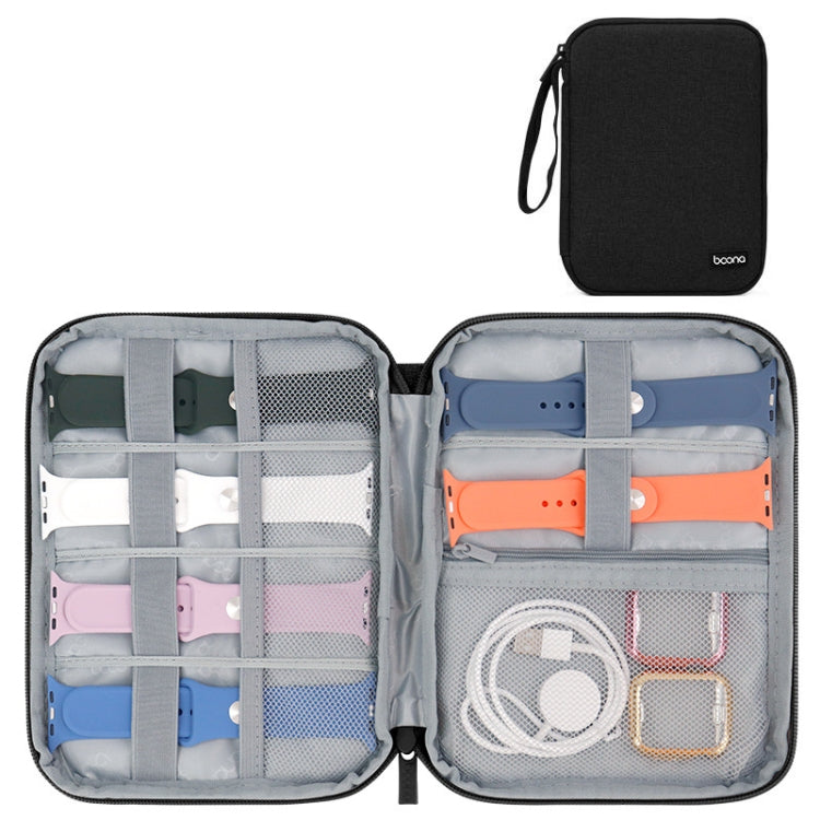 Frendorf | Baona Smartwatch-Armband-Datenkabel Tragetasche für Apple Watch, Spezifikation: Groß (Schwarz)