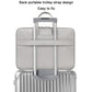 Frendorf | Baona BN-Q006 PU-Leder Vollöffnung Laptop Handtasche Für 13/13,3 Zoll (Grau Dick)