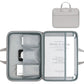 Frendorf | Baona BN-Q006 PU-Leder Vollöffnung Laptop Handtasche Für 13/13,3 Zoll (Grau Dick)