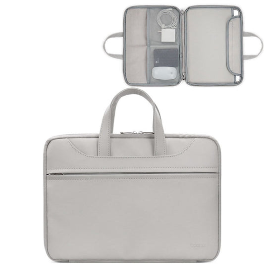 Frendorf | Baona BN-Q006 PU Lederen Volledige Opening Laptop Handtas Voor 15/15,6/16 inch (Grijs)