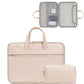 Frendorf | Baona BN-Q006 PU Leder Vollöffnung Laptop-Handtasche für 15/15,6/16 Zoll (Helles Aprikosenfarbe + Power Bag)