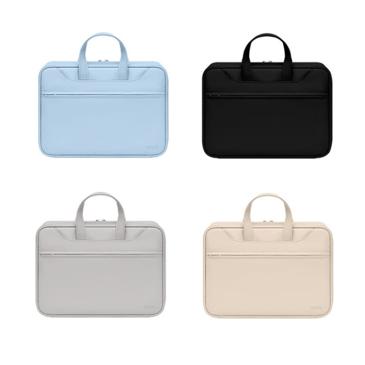 Frendorf | Baona BN-Q006 PU Leder Vollöffnung Laptop Handtasche für 15/15.6/16 Zoll (Himmelblau Dick)