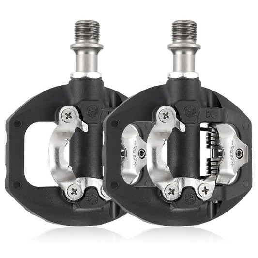 Frendorf | WEST BIKING Mountainbike Aluminiumlegierung Lager einseitiges selbstverriegelndes Pedal (Schwarz)