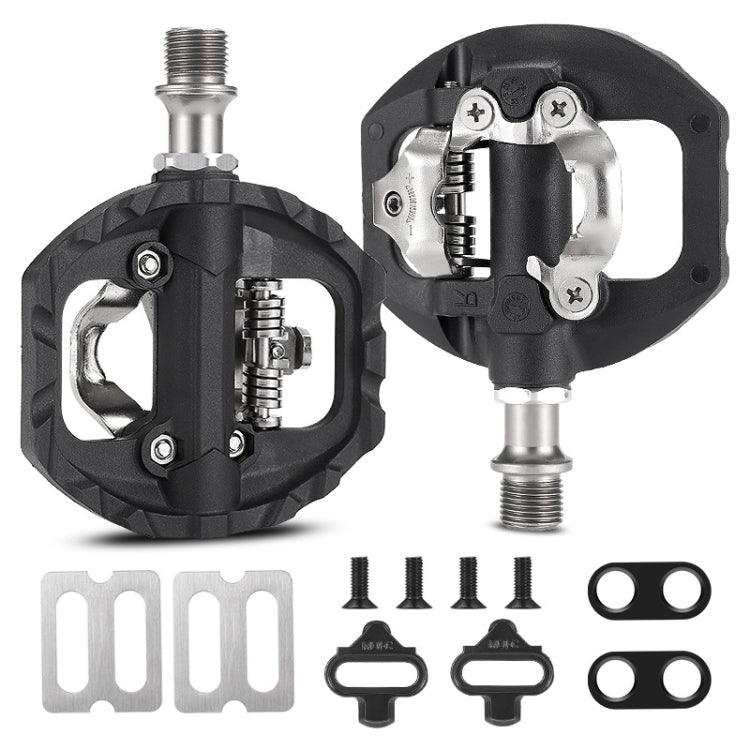 Frendorf | WEST BIKING Mountainbike Aluminiumlegierung Lager einseitiges selbstverriegelndes Pedal (Schwarz)