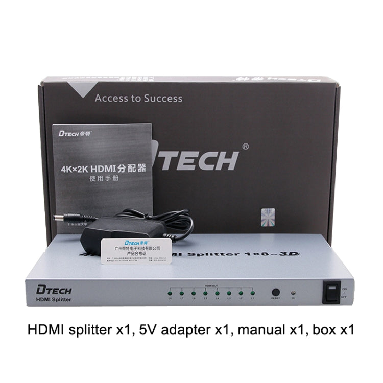 Frendorf | DTECH DT-7148 HDMI 2.0 1 In 8 Out 4K X 2K HD Splitter, CN Stecker