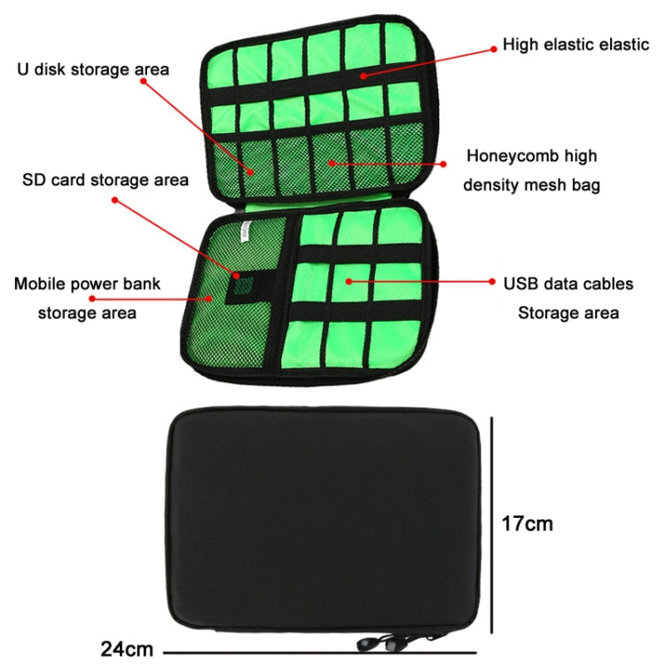 Frendorf | Multifunctionele Draagbare Mobiele Telefoon Digitale Accessoires U Schijf Opslagtas, Kleur: Grijs