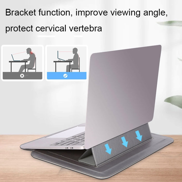 Frendorf | HL0066-005 Multifunctionele Stand Laptop Tas, Maat: 13 inch (Grijs)