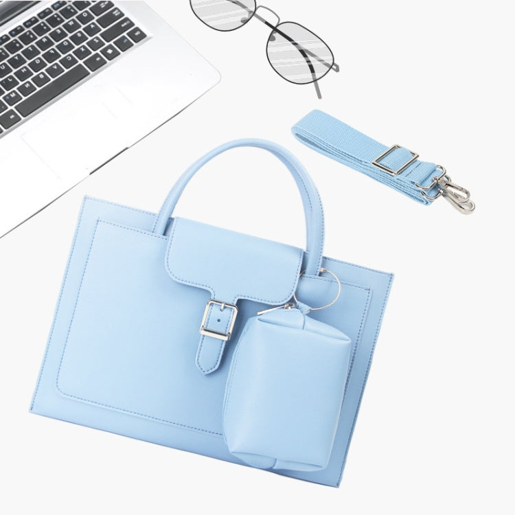 Frendorf | S176 Tragbare wasserdichte Laptop-Tasche mit Power Pack, Größe: 15 Zoll (Himmelblau)