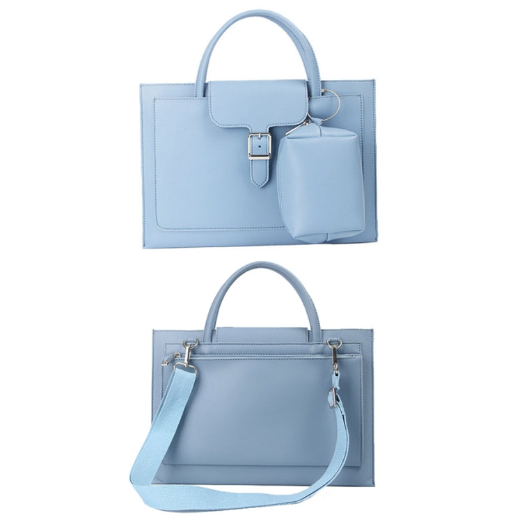 Frendorf | S176 Tragbare wasserdichte Laptop-Tasche mit Power Pack, Größe: 15 Zoll (Himmelblau)
