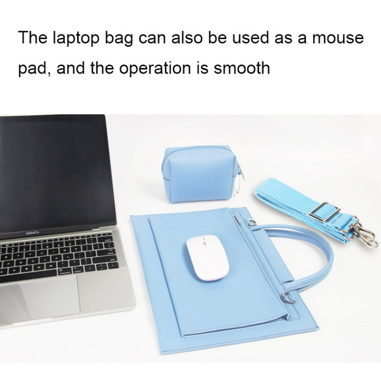 Frendorf | S176 Tragbare wasserdichte Laptop-Tasche mit Power Pack, Größe: 15 Zoll (Himmelblau)
