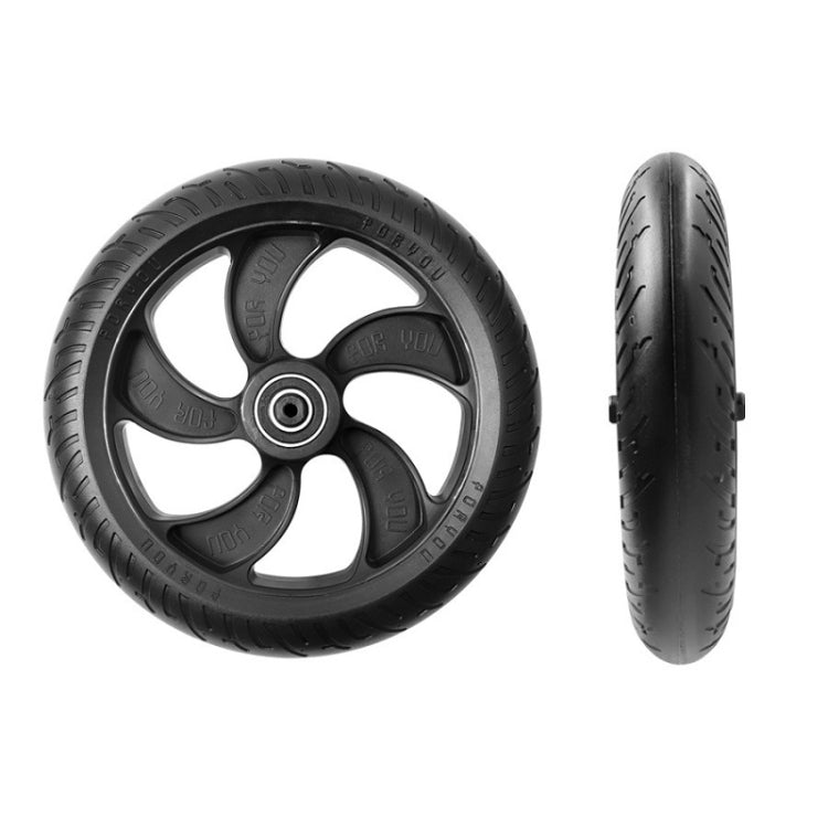Frendorf | 8 Zoll Scooter Kunststoff Vorderrad Zubehör für KUGOO S1/S2/S3 (Schwarz)