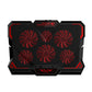 Frendorf | CoolCold 17 Zoll Gaming Laptop Kühler Sechs Lüfter Zwei USB-Anschlüsse 2600RPM Laptop Kühlpad (Schwarz Rot)