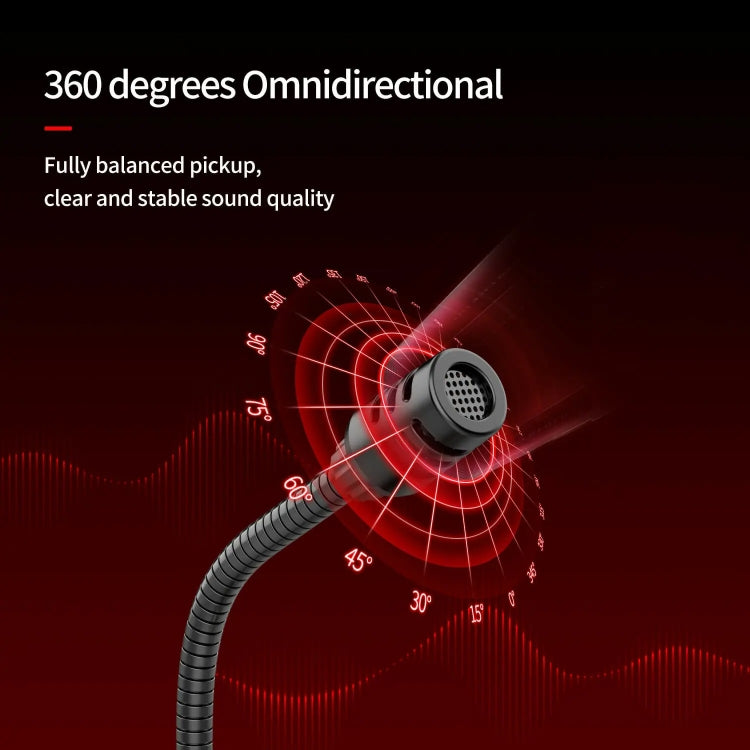 Frendorf | 3.5mm JK omnidirektionales Mikrofon mit eingebauter Soundkarte Flexibles Gaming-Mikrofon