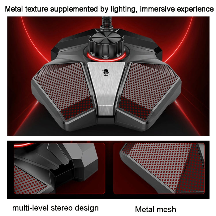 Frendorf | 3.5mm JK omnidirektionales Mikrofon mit eingebauter Soundkarte Flexibles Gaming-Mikrofon